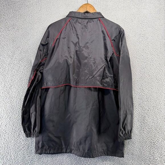 Vintage Detroit Red Wings Windbreaker Jacket men's XL Black Zip Embroidered Logo - Picture 7 of 8